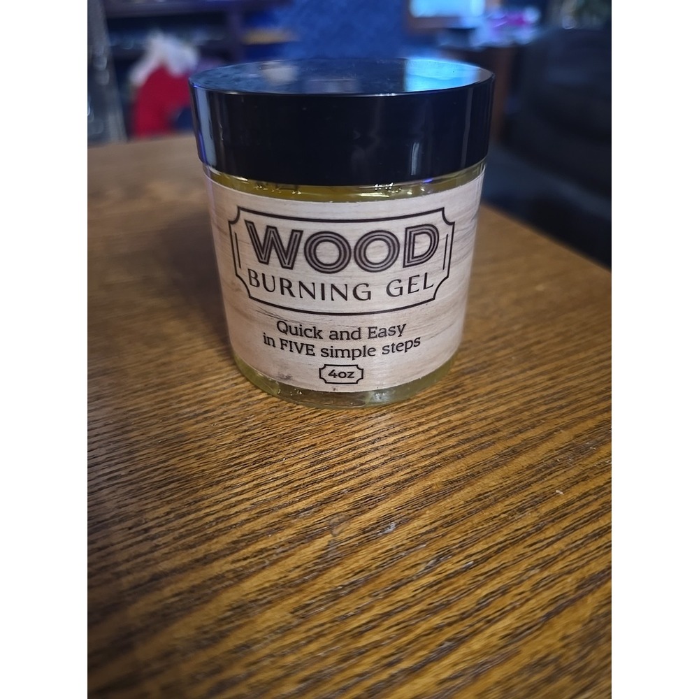 Wood Burning Gel and Mini Squeegee - Made in USA - 4 OZ‎ Wood Burning Paste for